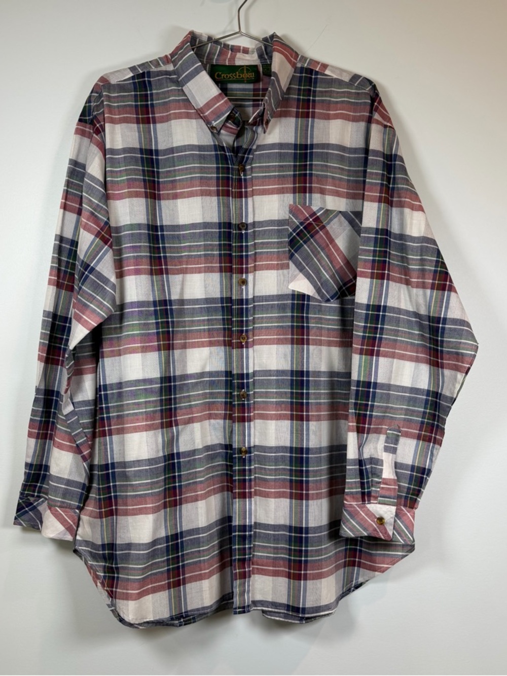 Crossbow‎ Men's Red & Blue Plaid Button-Down Shirt XL